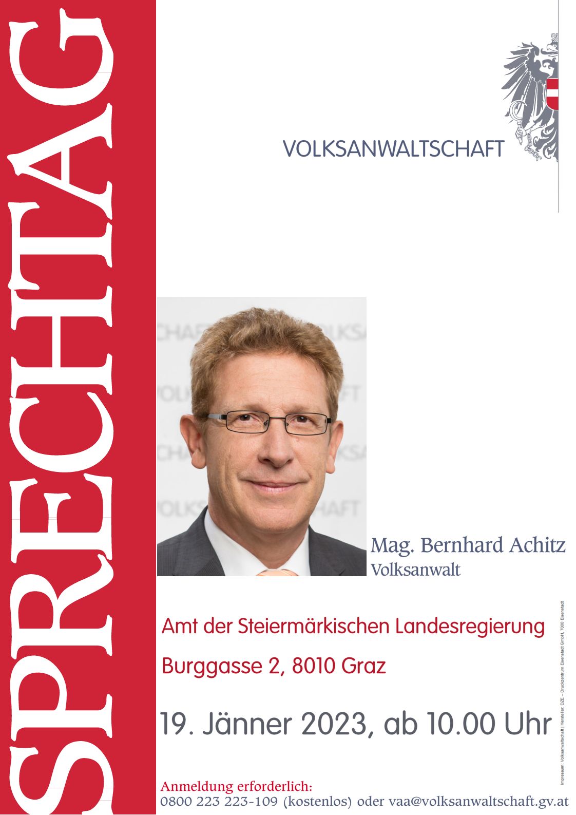 Sprechtag Volksanwalt