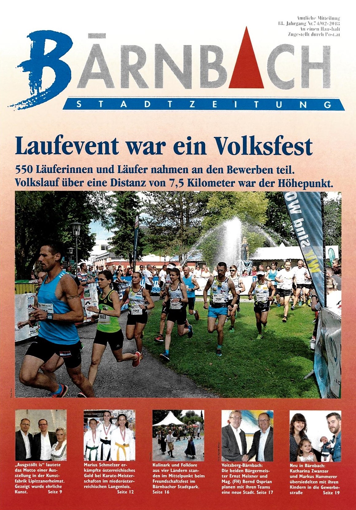 Titelseite Stadtzeitung 2 2018